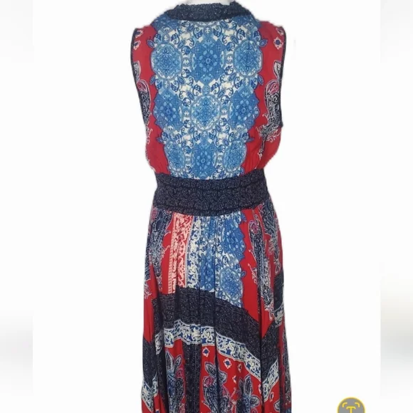 Bila Red Hankerchief Maxi Dress - Picture 3 of 5